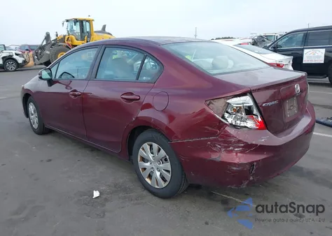 2012 Honda Civic Lx z USA, uszkodzony, nr VIN 2HGFB2F58CH580036